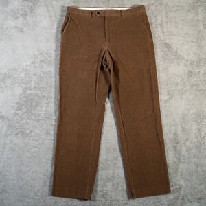 Lauren Ralph Lauren Pants Mens 33x30 Brown Corduroy 100% Cotton Straight Leg